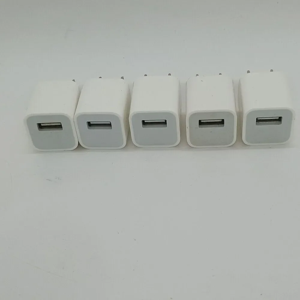 (5-pc) Genuine Apple A1385 A1265 5W USB Power Adapter Charger Block for iPhone